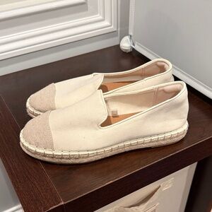 Universal Thread Cream Canvas Slip-On Espadrille Flats